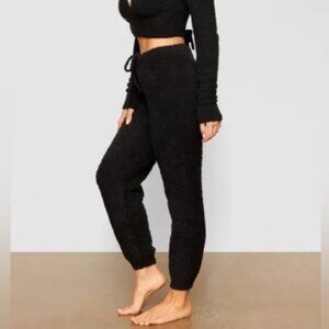 Skims Sherpa Teddy Joggers Onyx Size XXS/XS